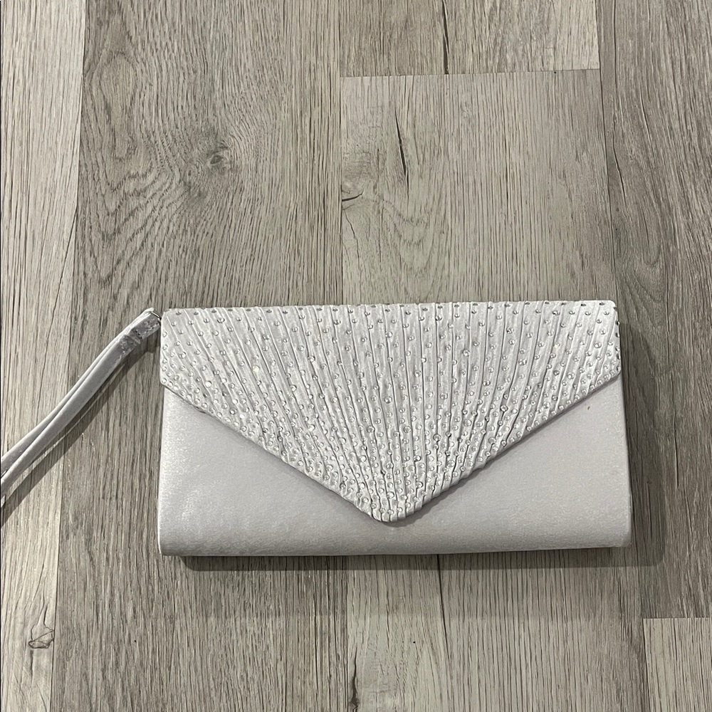 Ardene Shimmering Silver Clutch